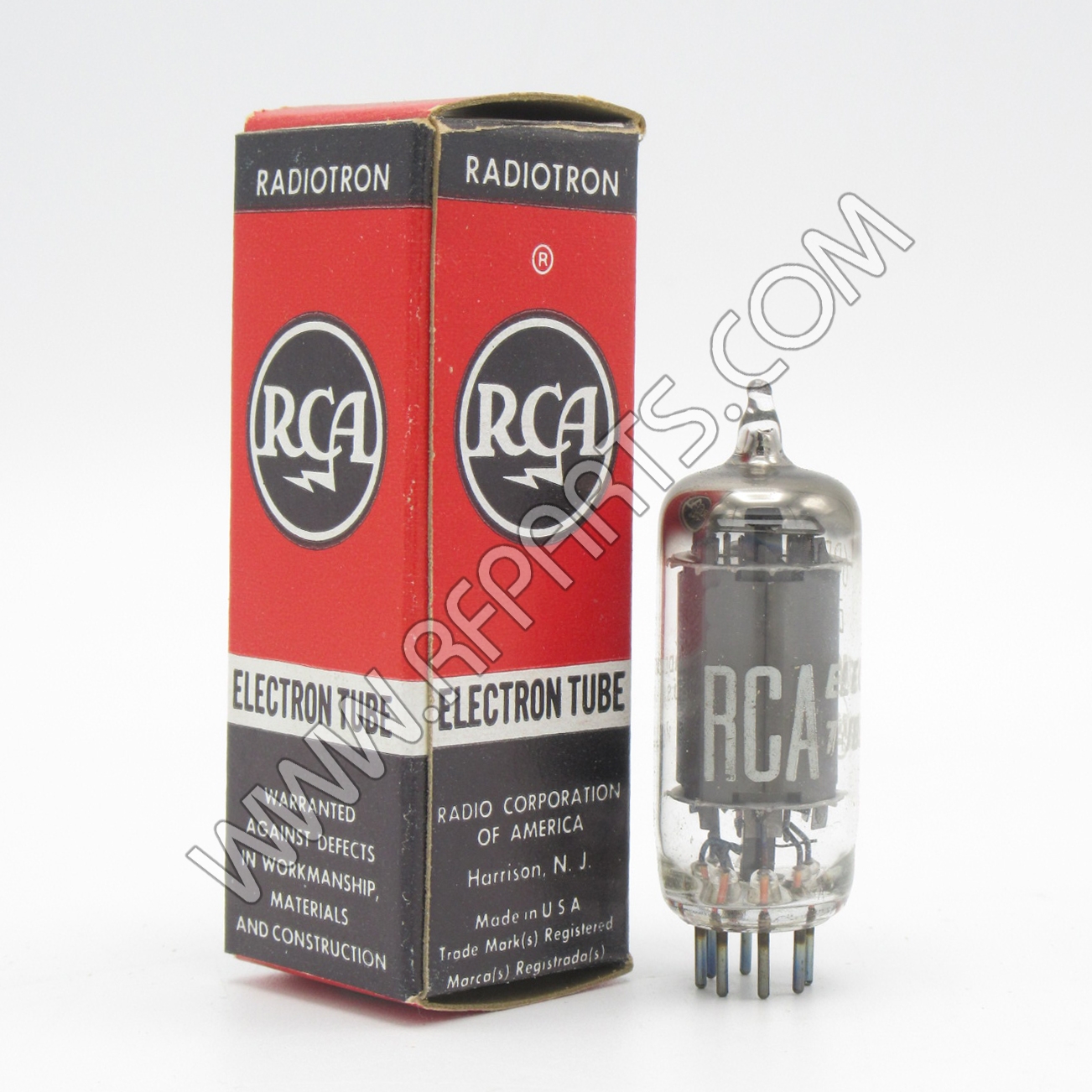 6BD6 Tube, Remote cut off RF Pentode Tube. MFR: RCA, Heintz and Kaufman ...