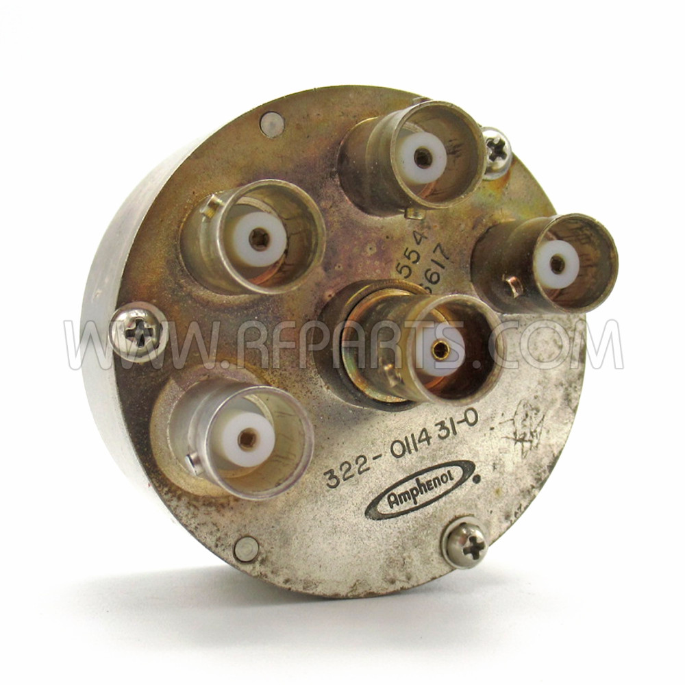 322-011431-0, Amphenol, 4PST, BNC, Female, Coax Switch, Used