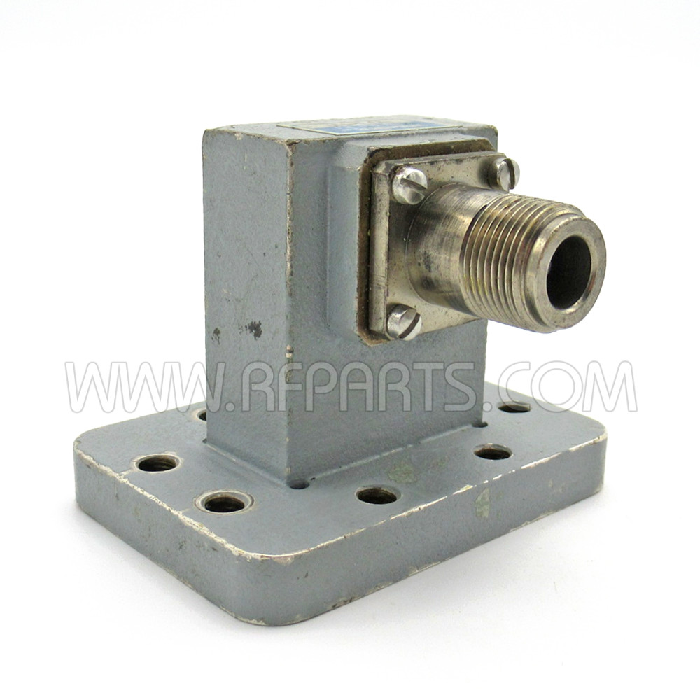 401-NF, Waveline, Waveguide, to Type-N, Coaxial Adapter, 5.85-8.2