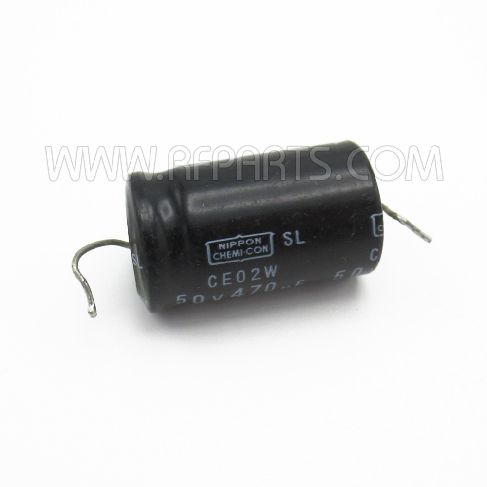 470-50A Electrolytic Capacitor, 470uf 50v Axial, Nippon Chemicon