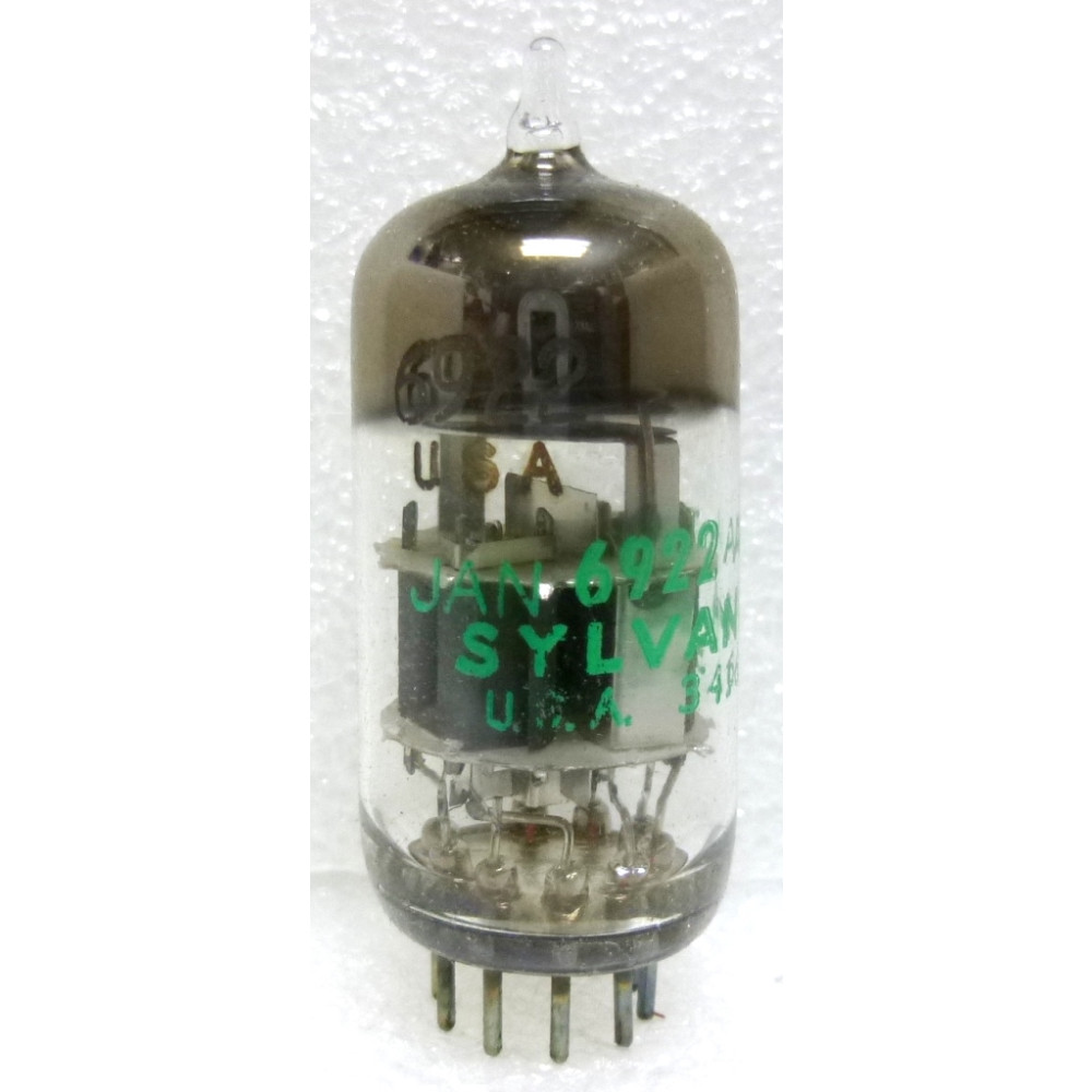 6922, Sylvania, JAN, Audio Tube, 6922 /E88CC, Twin Triode, Steel
