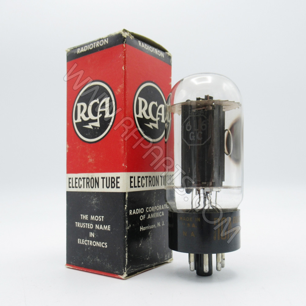 6L6GC RCA Black Plate Beam Power Amplifier Tube. Not for Export