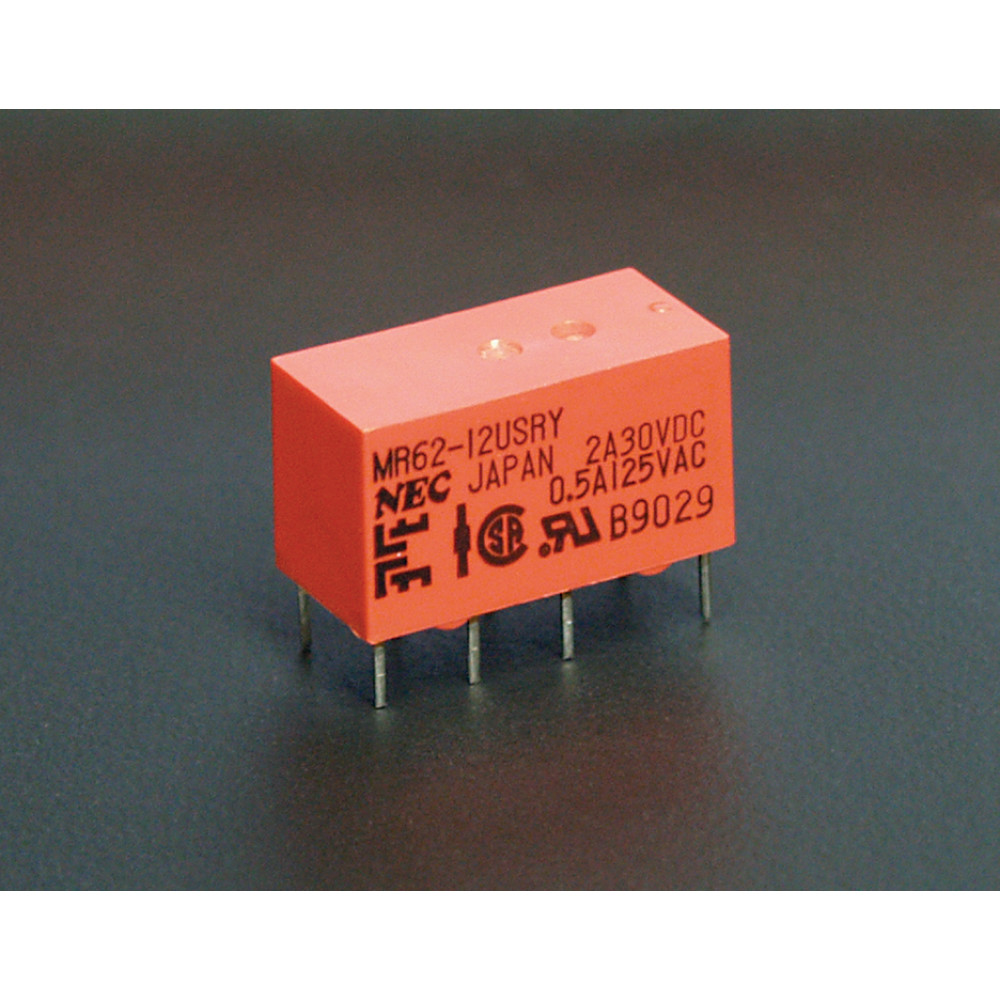 MR62-12USRY, NEC, Sealed, Relay, DPDT, 12vdc