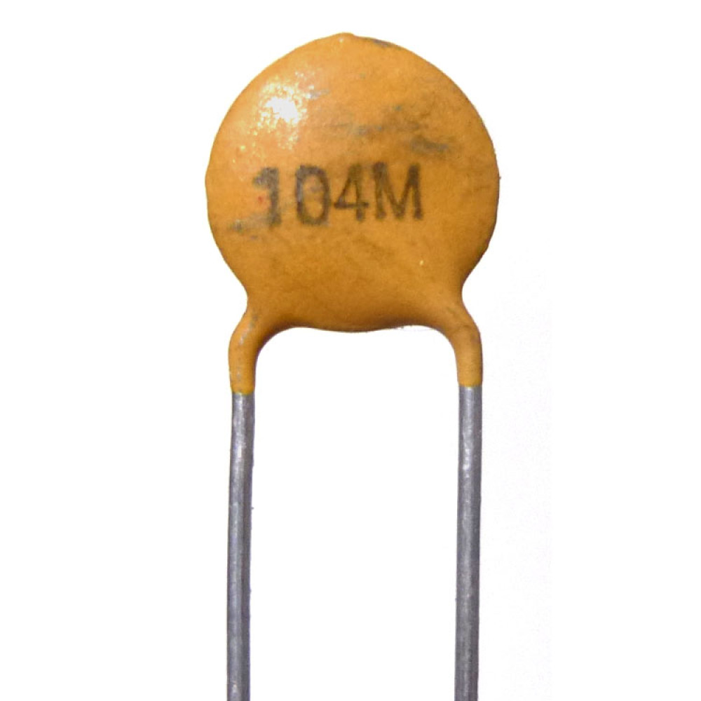 C104-25, Disc Capacitor, 0.1uf, 25v, (104z) Lot of 2