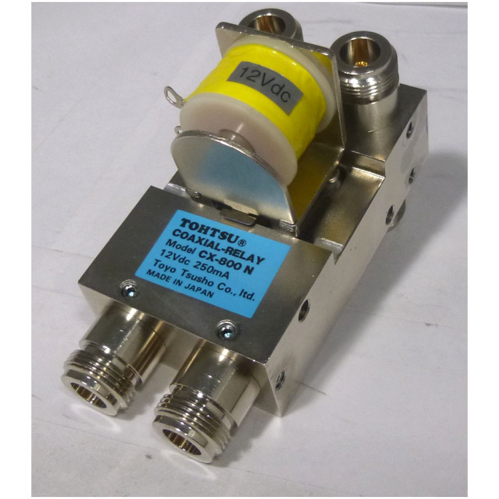 CX800N, Tohtsu, DPDT, Type-N, (6 female),12 vdc, Coaxial, Relay