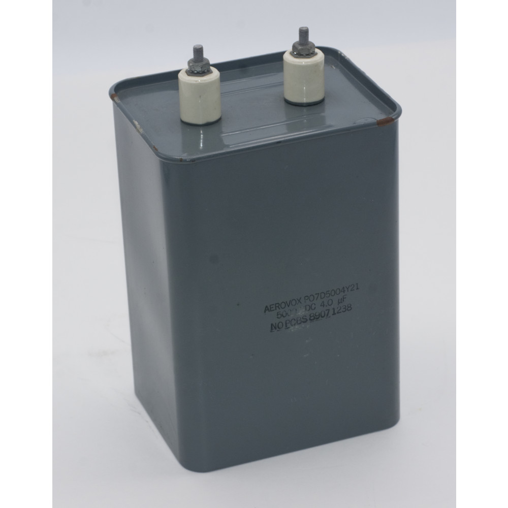 PO7D5004Y21 Aerovox Oil-filled Capacitor 4uf 5000vdc, Used
