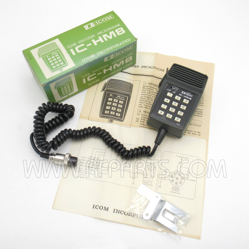 IC-HM8 ICOM Ham Radio Tone Encoder Microphone, New Old Stock
