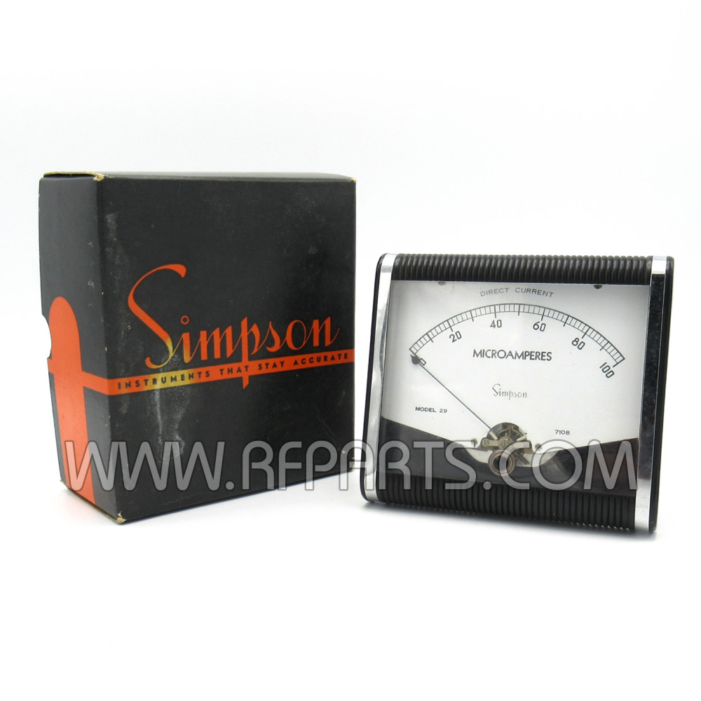 ugさん　専用　シンプソン Model 29 Simpson Microamperes Meter 0-100 DC, Used