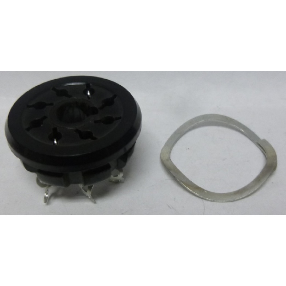 SK8P Amphenol Plastic with Chassis Ring 8 Pin Octal Socket (NOS)