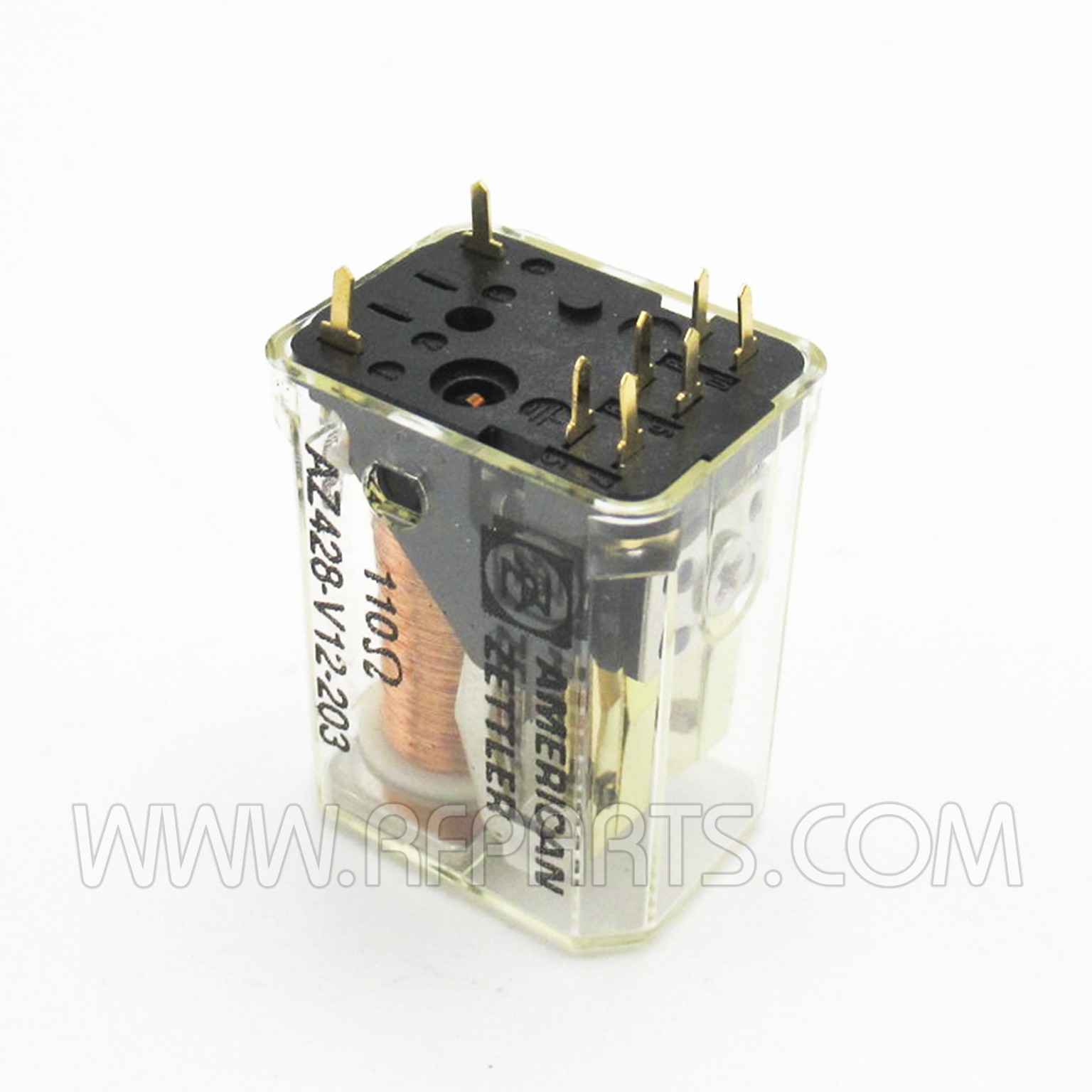 AZ428V12203, American Zettler, DPDT, 6V, 110 Ohm, Enclosed Relay, New