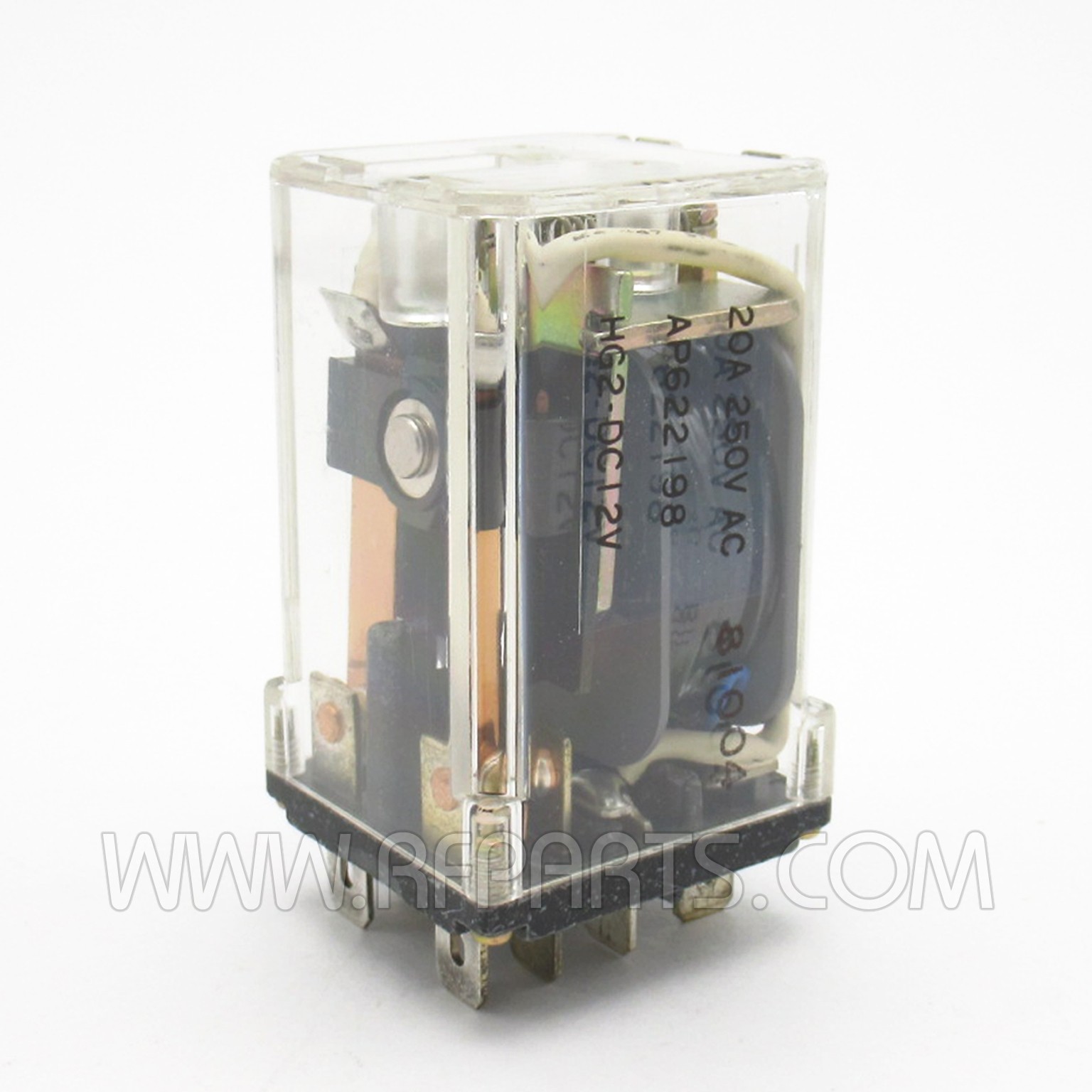 HG2DC12V, Aromat, Enclosed, Relay, 20A, 250V, AC, New Old Stock