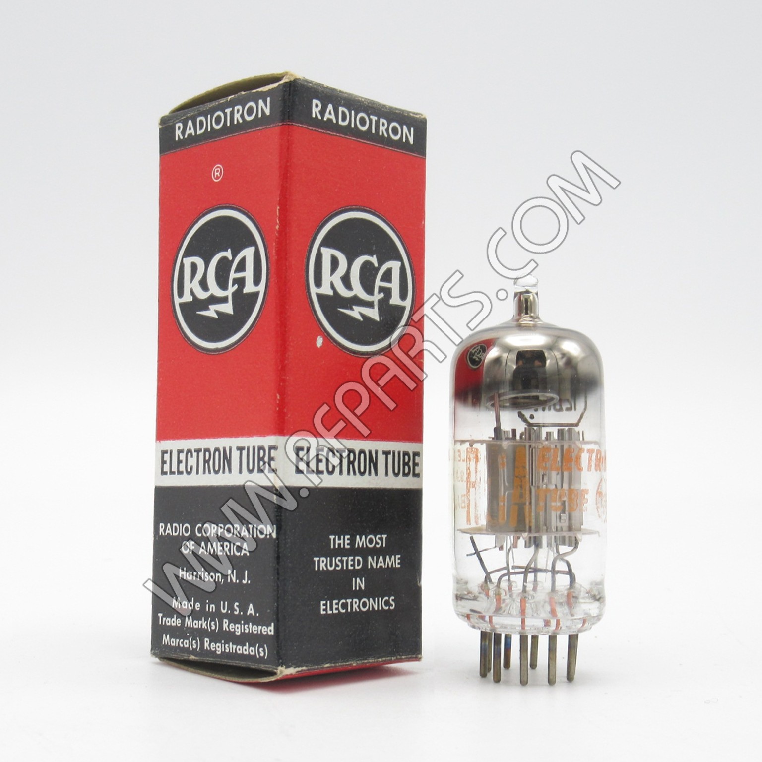 12BR7 DuplexDiode Triode Tube. Designed to be used in monochrome TV