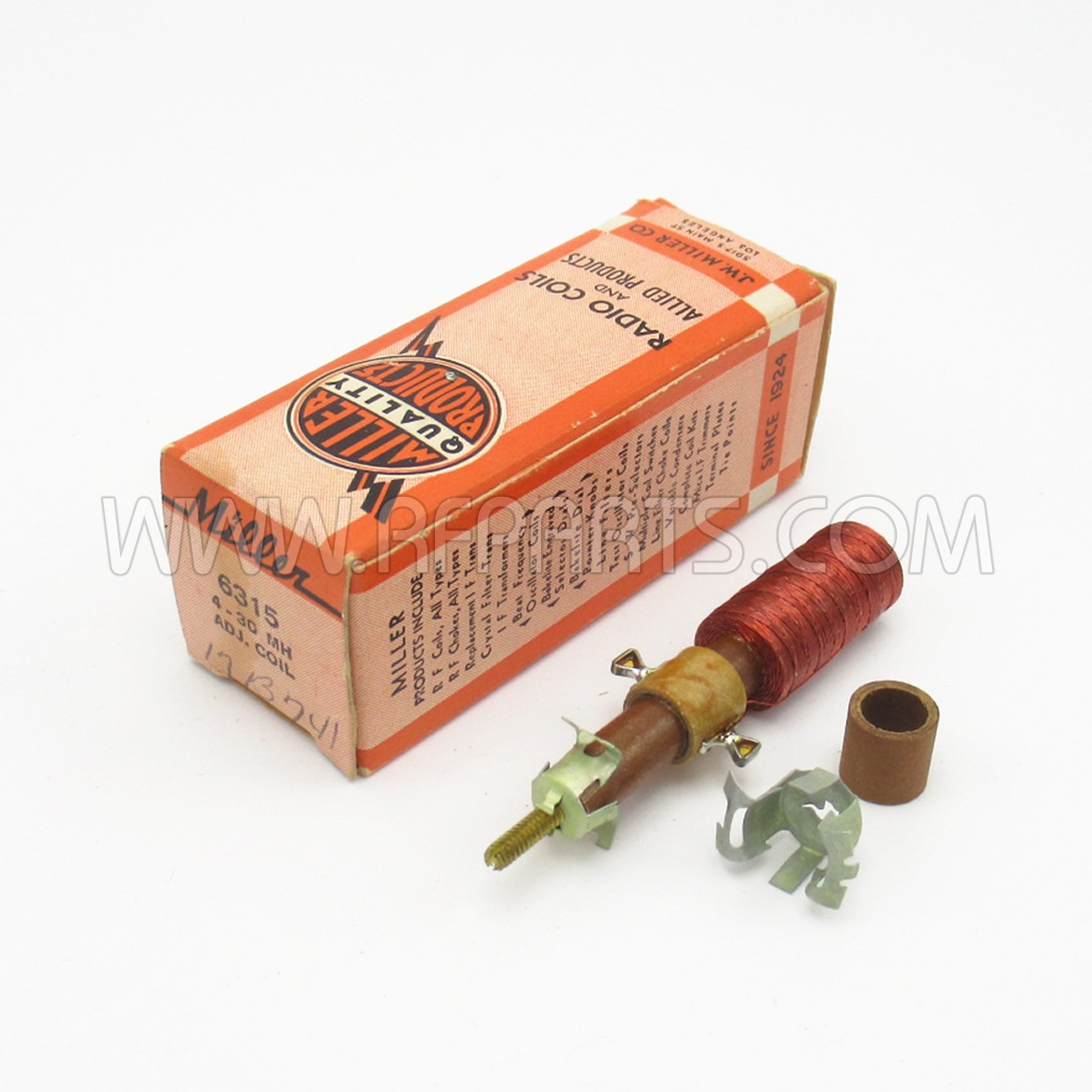 6315, J.W. Miller, Adjustable Coil, 4.0 to 30μH, New Old Stock, New In Box