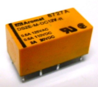 DPDT relay DS2E-M-DC12V thru hole MFR NAIS/AROMAT 