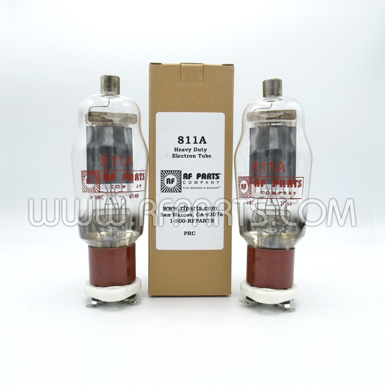 811AMPSEL Matched Pair of RF Parts Company Tubes