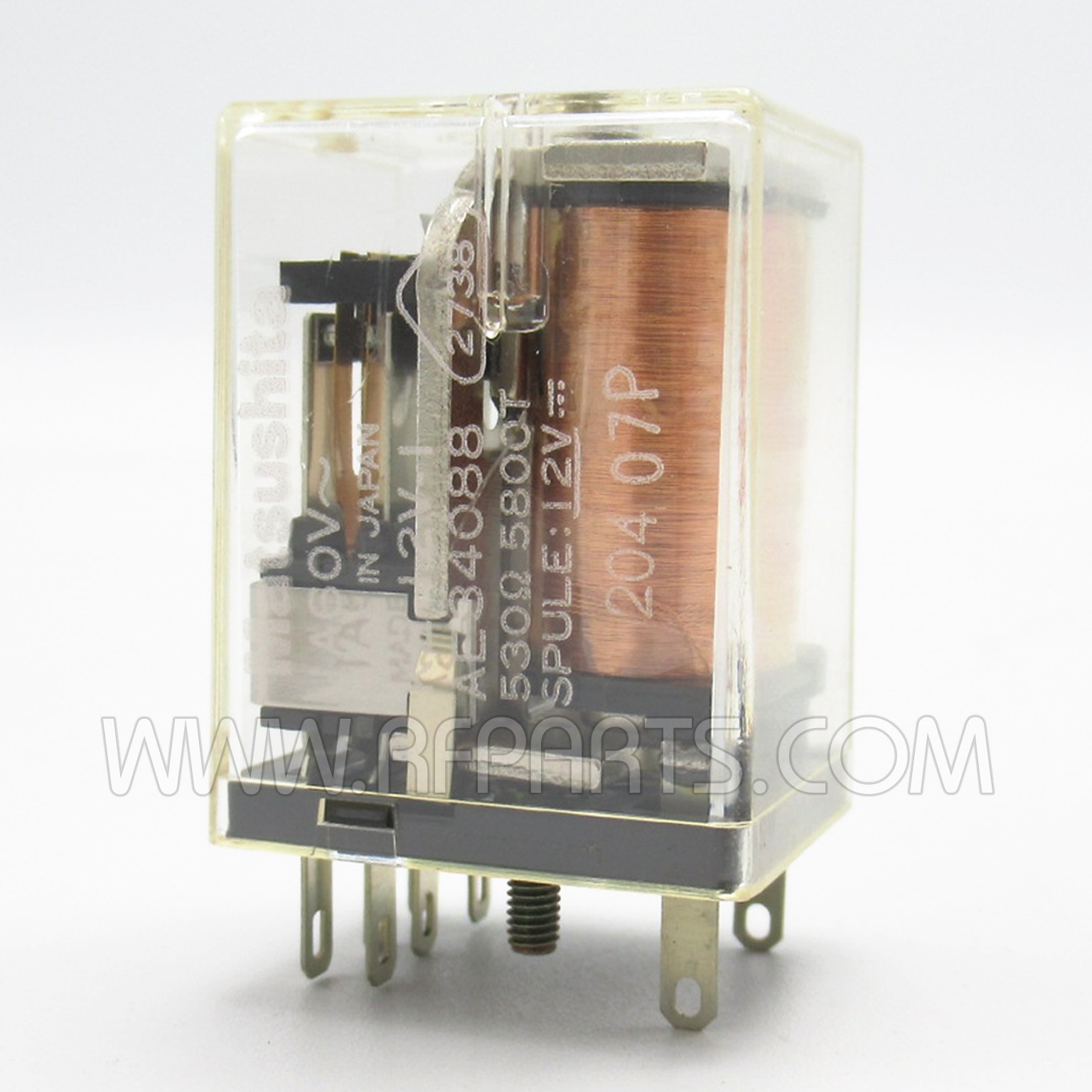 K2-12V-1, AE34088, Matsushita, DPDT, Relay, 12v, with Solder