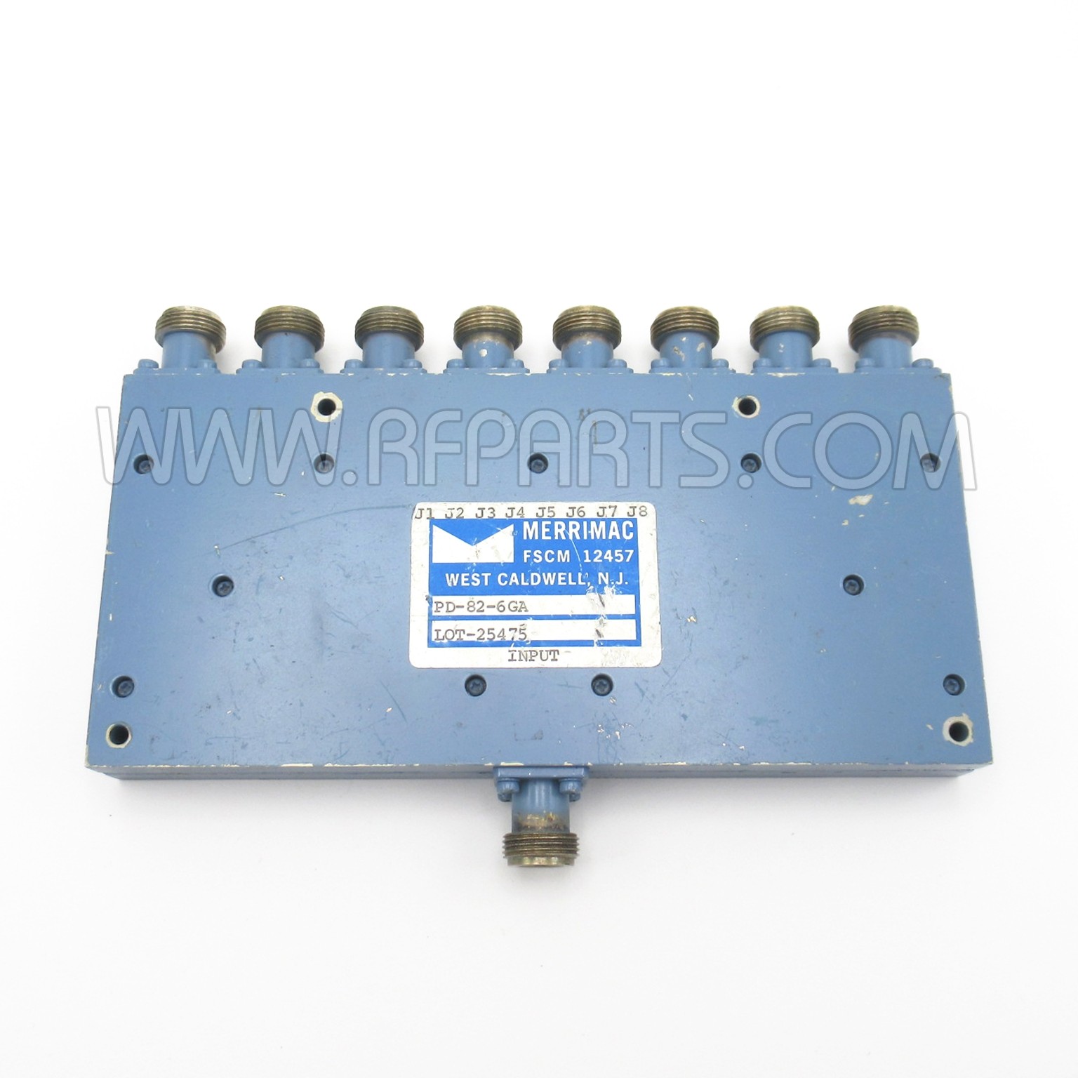 PD-82-6GA, Merrimac, FSCM, 12457, SP8T, Type-N, Female, Used