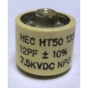 580012-7 Doorknob Capacitor,12pf 7.5kv,HT50V120KA, High Energy