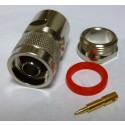 PE4221 - N Male Connector Clamp/Solder Attachment For RG14, RG217