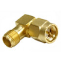 RSA3402-1 IN Series Adapter, SMA Male to SMA Female, Right Angle, Gold, RFI