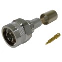 TC-400-NMH-X Times Microwave Type-N Male Crimp Connector