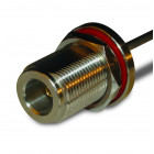 172137 Amphenol Type-N Bulkhead Direct Solder Jack for .141 Semi-Rigid Cable