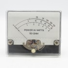 Power in Watts 50 Ohm Analog Panel Meter (NOS)