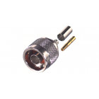 RP-1005-C RF Industries Reverse Polarity Type N Male Crimp Connector for Cable Group C
