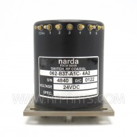 062-B37-A1C-4A2 Narda SP6T RF Coax Switch 24vdc DC-18 GHz (Pull)