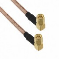 135104-07-06 Cable assembly, 6 inch, RG142 w/R.A. SMA Male, Amphenol