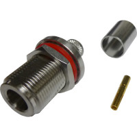 172108 Amphenol Type-N Female Bulkhead Crimp Connector for Cable Group E