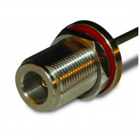 172137 Amphenol Type-N Bulkhead Direct Solder Jack for .141 Semi-Rigid Cable