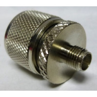 242109  Between Series Adapter, SMA Female to UHF Male (PL259), Amphenol