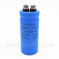 32DX6906 Sprague Computer Grade Capacitor 8200uf 25v 