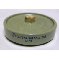 3300-10 Doorknob Capacitor, 3300pf 10kv, Radio Komponent