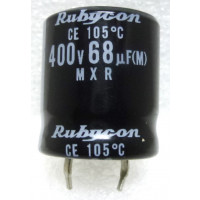 400MXR68   Snap Lock Capacitor, 68uf 400v, Rubycon