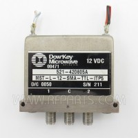 521-420805A Dow-Key 12Vdc SMA 2P3T Latching Switch (Pull)