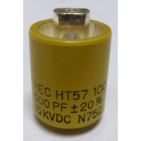 570500-15 Doorknob Capacitor, 500pf 15kv, High Energy