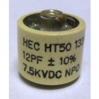 HT50V120KA High Energy Doorknob Capacitor 12pf 7.5kv 