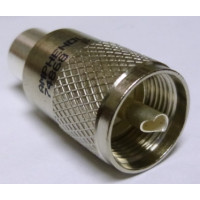 83-1SP UHF Male Solder Connector (PL259), Cable Group E, F, I, Amphenol 