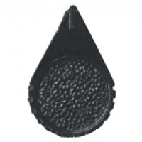 KNOB1C Tuning knob black .7 x .53, Arrow pointer