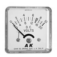 DCVM10-20  AK DC Volt Panel Meter 10V & 20V Scales (NOS)