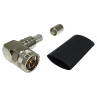 EZ-400-NMH-RA-X Times Microwave Right Angle Type-N Male Crimp Connector for LMR400 Cable