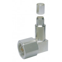 EZ-400-NMH-RA Times Microwave Right Angle Type-N Male Crimp Connector for Captivated Pin (NOS)