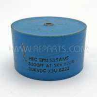 EPSL535AMS High Energy Ceramic Doorknob Capacitor 3300pf 30Kv DC 20% (Pull)