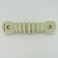 VIND5342 Glazed Ceramic Ribbed (Dogbone) Antenna Wire Insulator, 7-/12inch long 1-3/4 wide (NOS) 