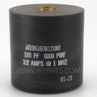 M195160B121A0 High Voltage Cylindrical Capacitor 120pf  6kv 2.2amps @ 1MHz  (NOS)