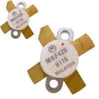 MRF428 Motorola NPN Silicon Power Transistor 150W (PEP) 30 MHz 50V Matched Pair (2) (NOS)