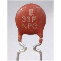 NPO-33  Disc Capacitor, 33pf (Cut Lead) NPO