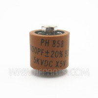 PH858 Philips Doorknob Capacitor 1000pf 5kvdc NPO 20% (NOS)